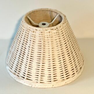 White Wicker Lampshade